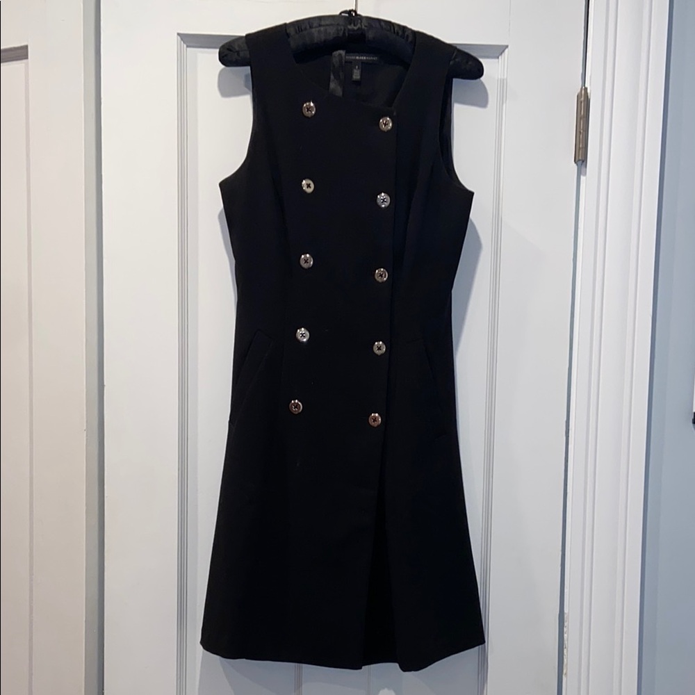 White House Black Market Double-Breasted Dress with Silver Buttons, size 2